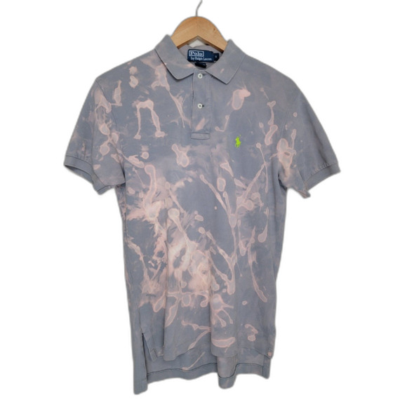 Ralph Lauren Grey & Pink Polo Shirt - Small - Picture 1 of 6